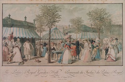 Der Palais Royal Gartenweg, 1787 von Philibert Louis Debucourt